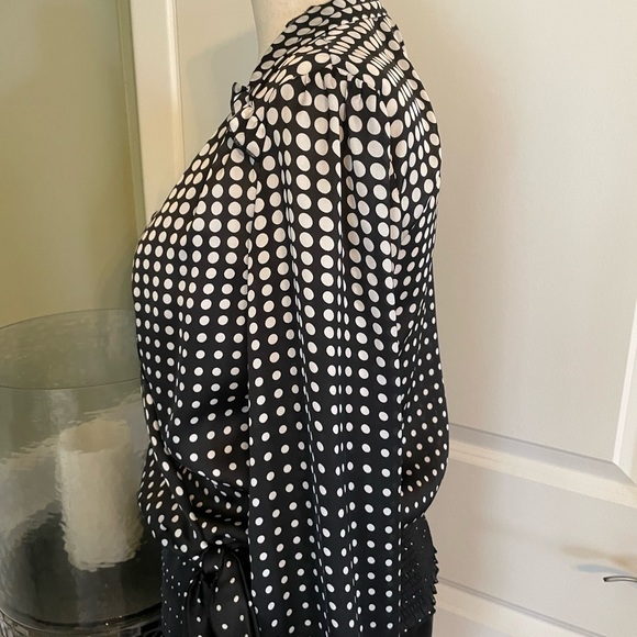 Whbm Black and polka dot top w lace cami detail - Picture 3 of 4